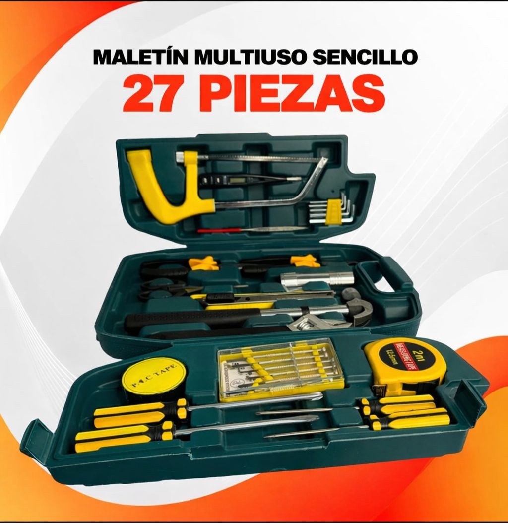 KIT DE HERRAMIENTAS COMPLETO – 27 PIEZAS