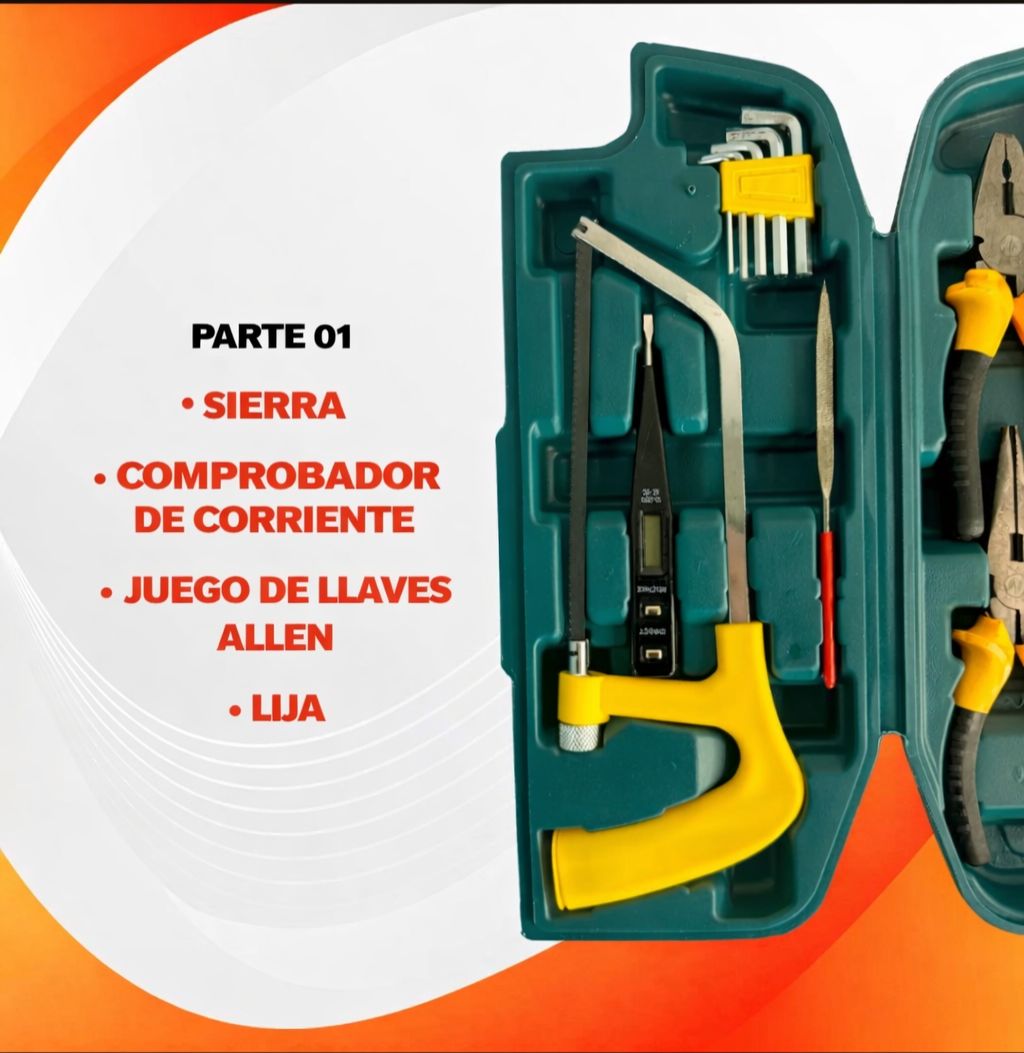KIT DE HERRAMIENTAS COMPLETO – 27 PIEZAS